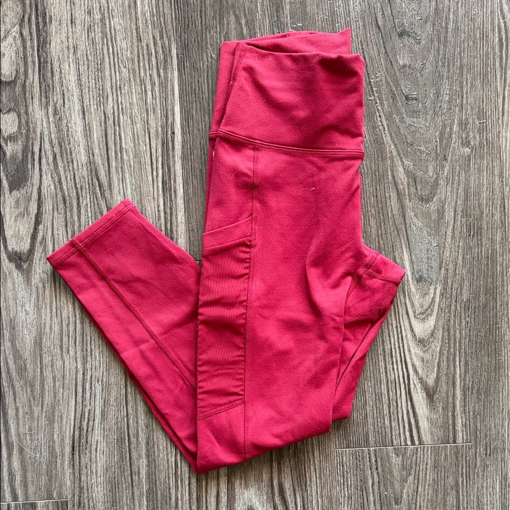 Red Capri Leggings